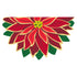 Welcome Poinsettia Shaped Coir Mat