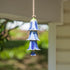 Blue Ceramic Flower Garden Bell