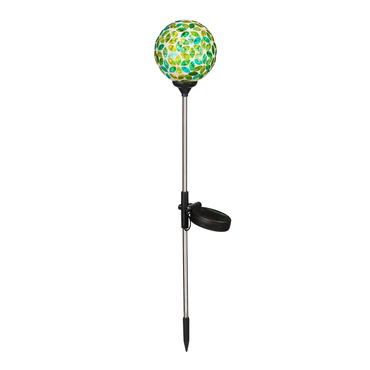 22"H Mosaic Globes Solar Garden Stakes