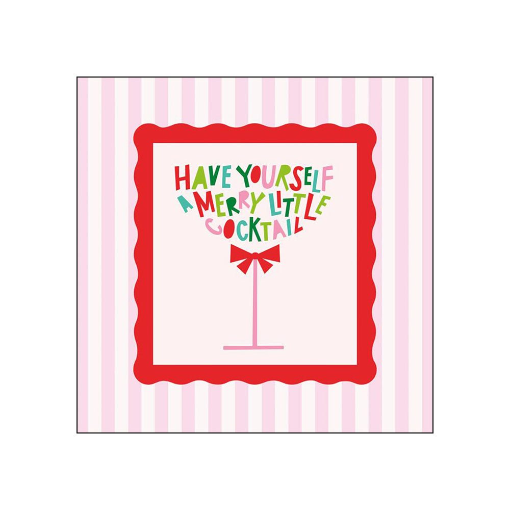 Merry Cocktail Beverage Napkins