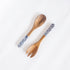 Wooden Salad Utensils - Pewter Shells by Kim Hovell Art - view 2