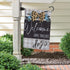Dogs and Checks Garden Burlap Flag