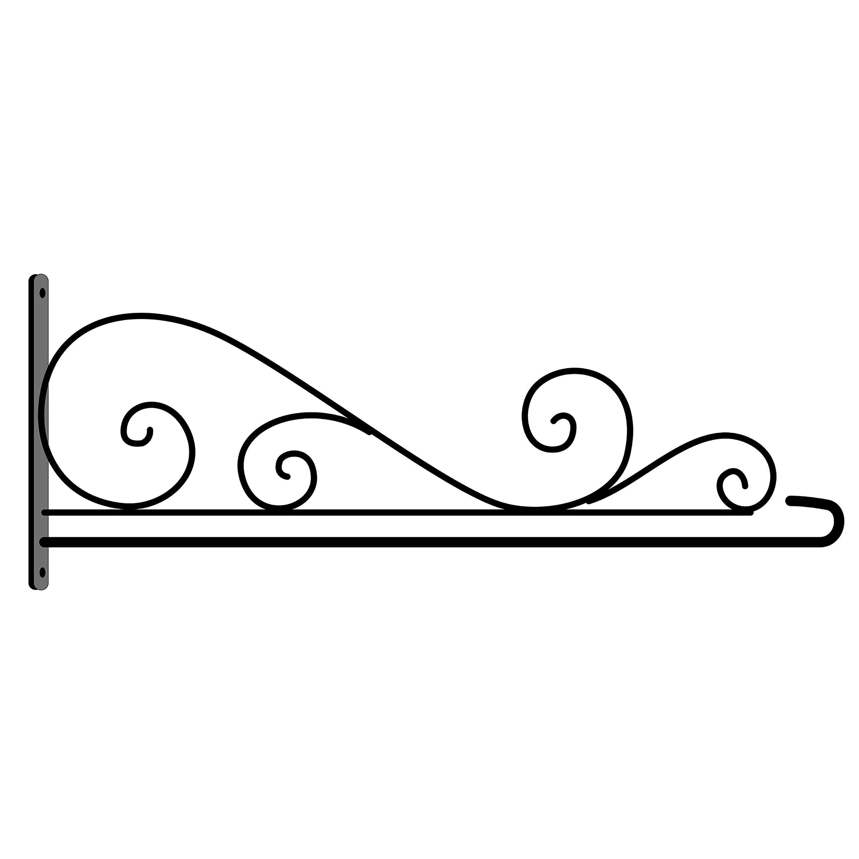 Swirl Wall-Mount House Flag Hanger