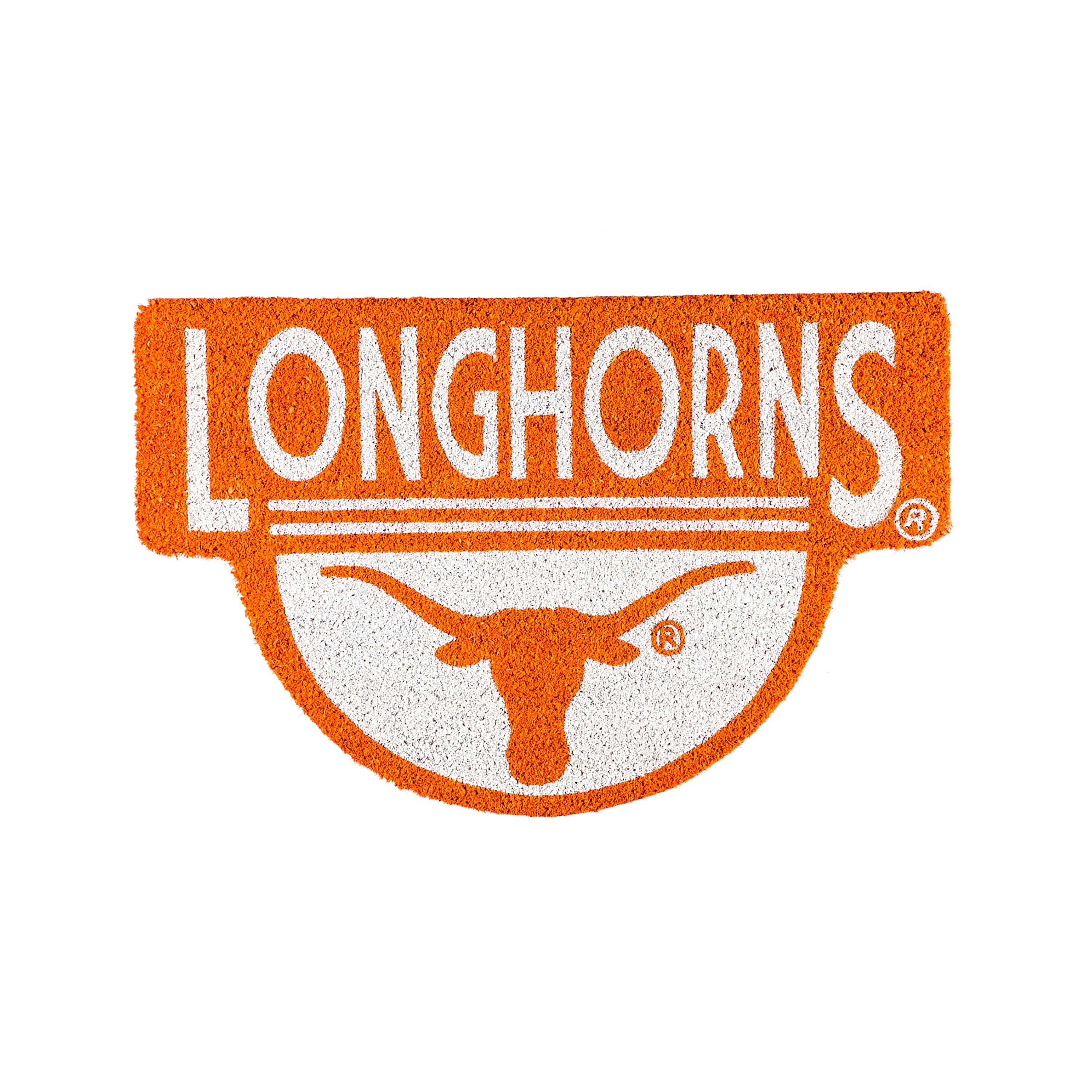 NCAA Team Shaped Coir Door Mat, Texas Longhorns