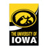 University of Iowa Burlap Flag House Size