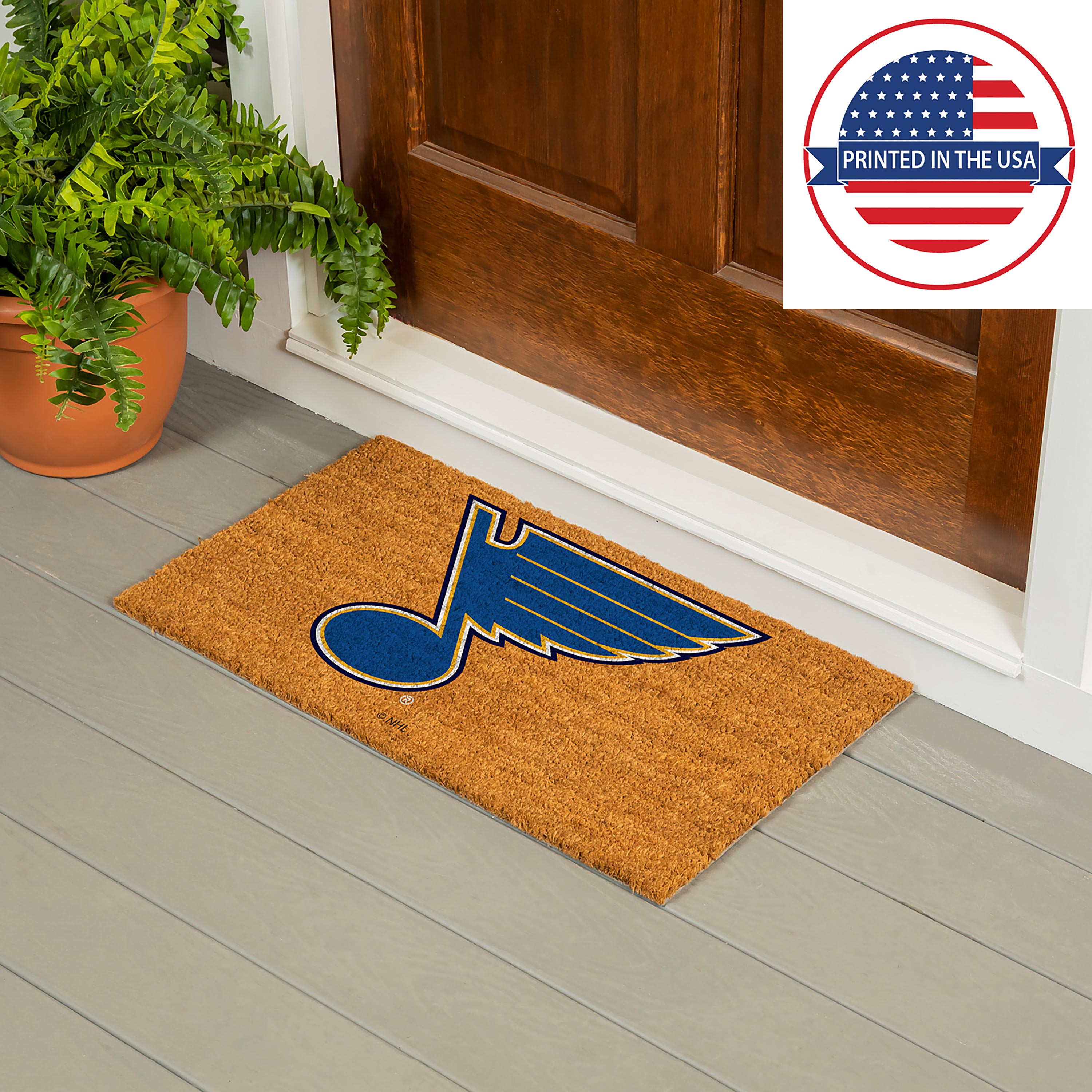Coir Mat, 16"x28", St. Louis Blues