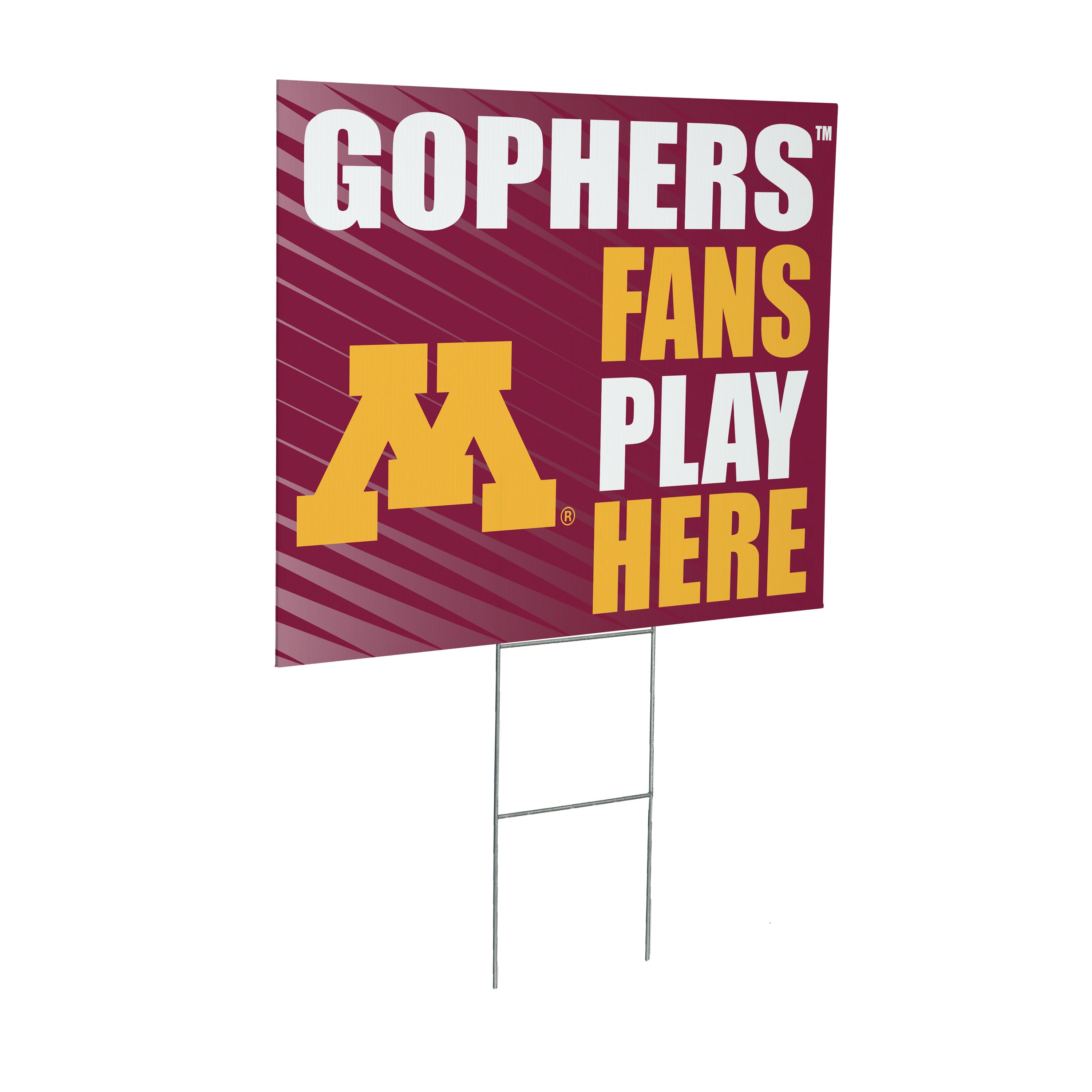 University of Minnesota Coroplast Yard Sign "Fans Play Here"
