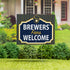 Milwaukee Brewers Coroplast Yard Sign, "Fans Welcome"