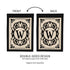 Cambridge Monogram Garden Applique Flag, Letter W