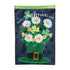 Happy St. Patrick's Day Floral Hat Applique Garden Flag