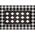 Black and White Buffalo Check Flocked Sassafras Mat Tray