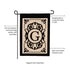 Cambridge Monogram Garden Applique Flag, Letter G