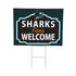 San Jose Sharks Coroplast Yard Sign, "Fans Welcome"