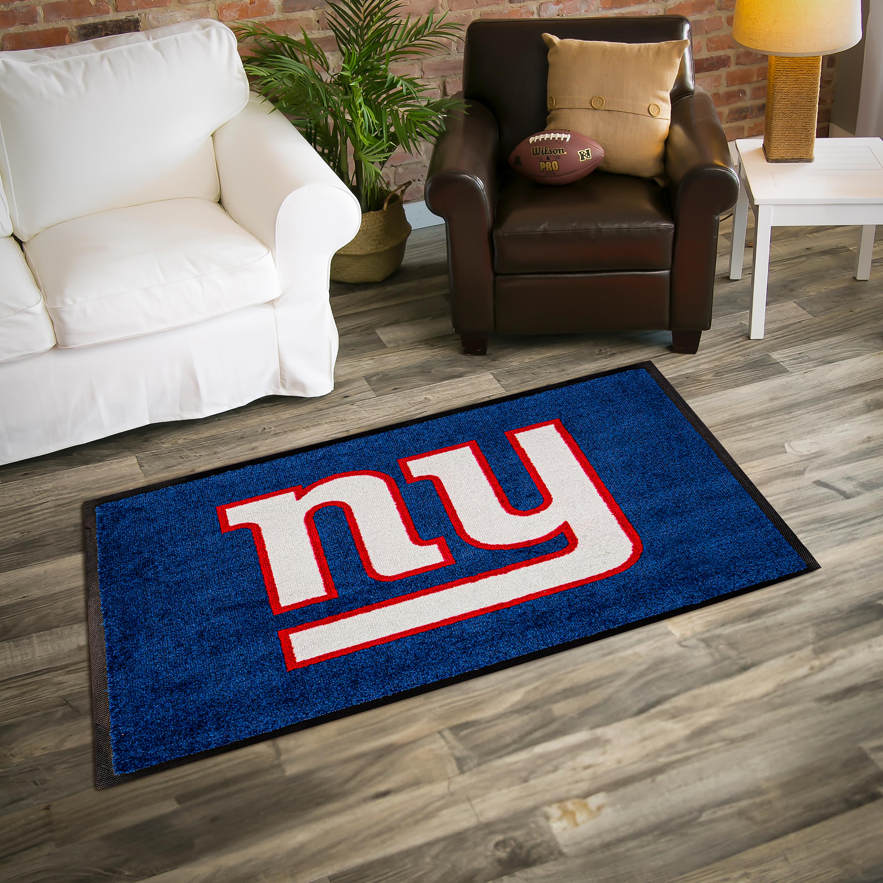 3'x5'  Large USA Indoor Outdoor Outdoor Entryway Mat, New York Giants