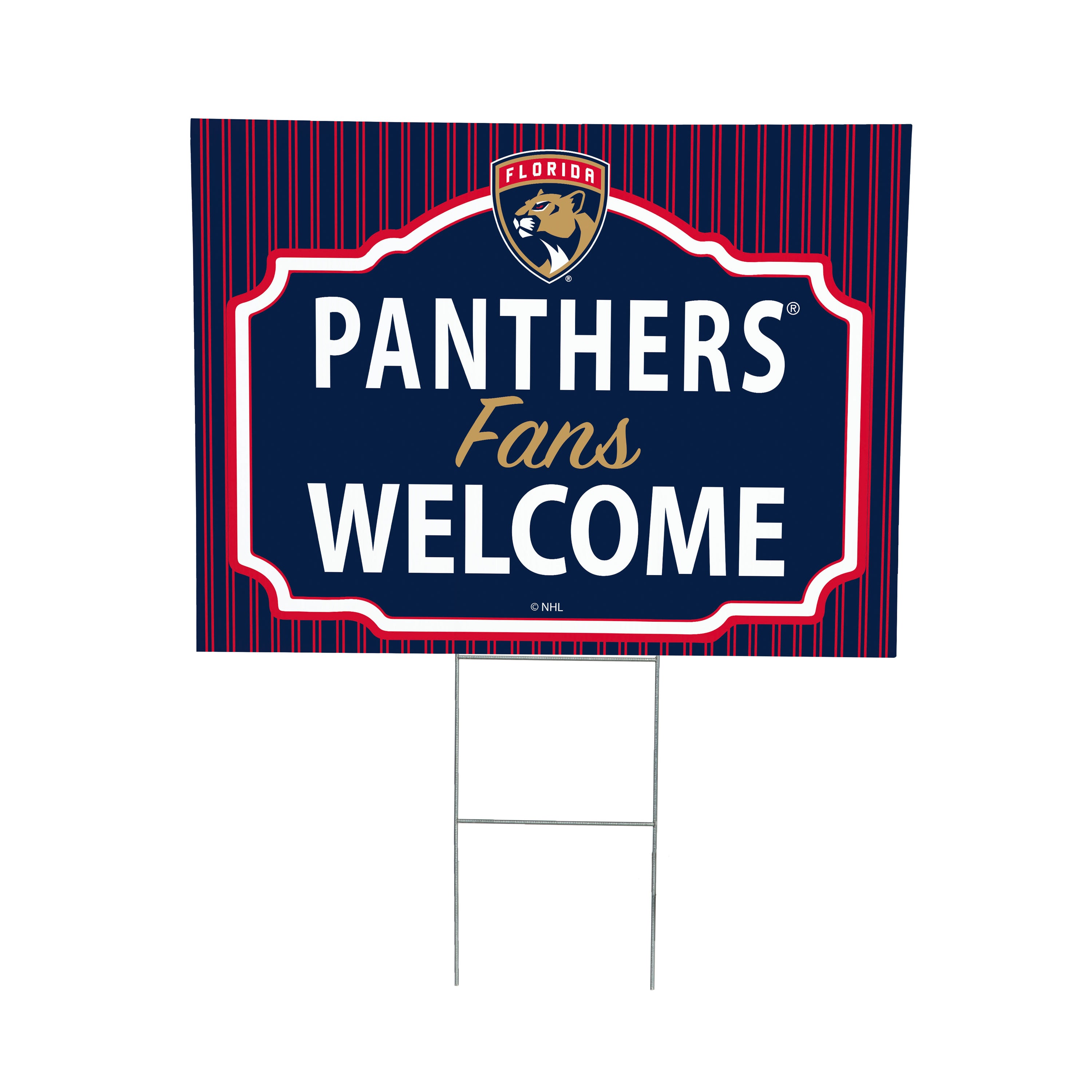 Florida Panthers Coroplast Yard Sign, "Fans Welcome"