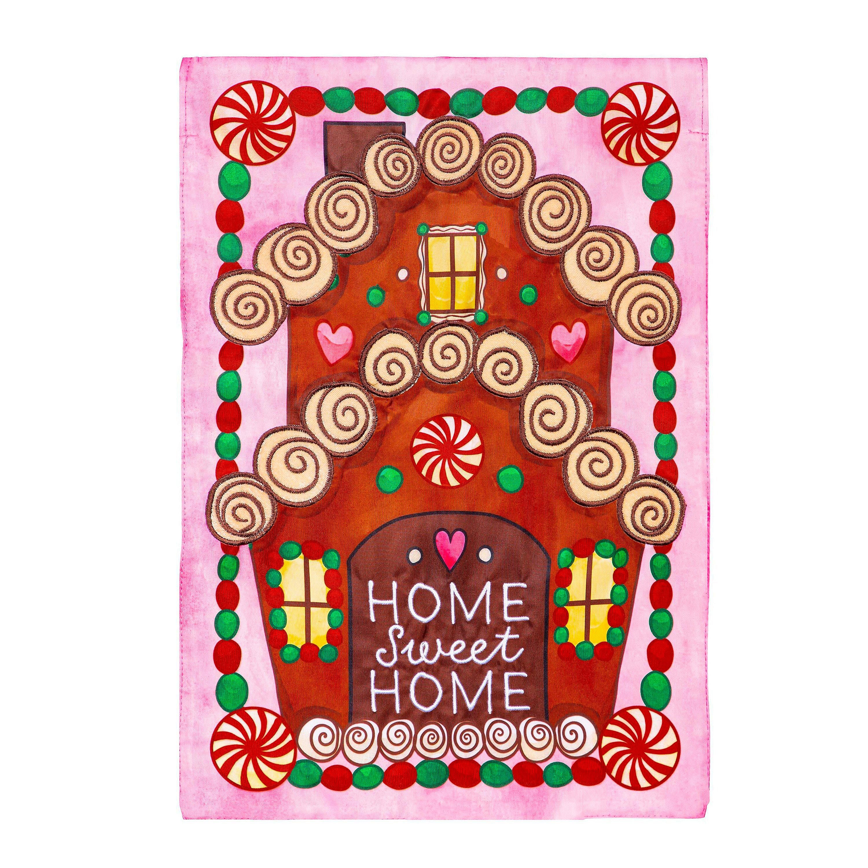 Home Sweet Home Applique House Flag