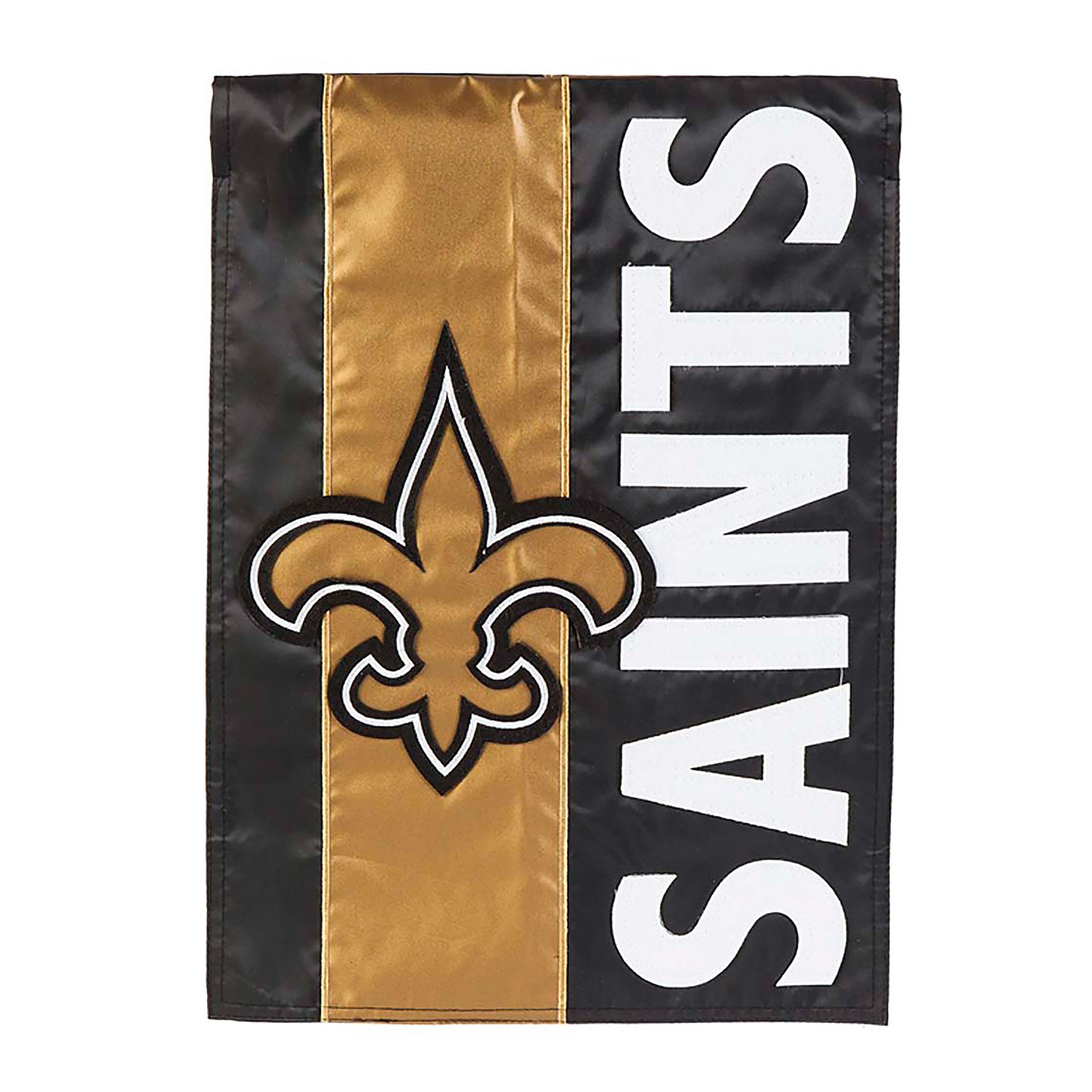 Double-Sided Embellished NFL Team Pride Applique House Flag, New Orleans Saints