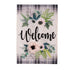 Beautiful Floral Welcome Burlap Garden Flag