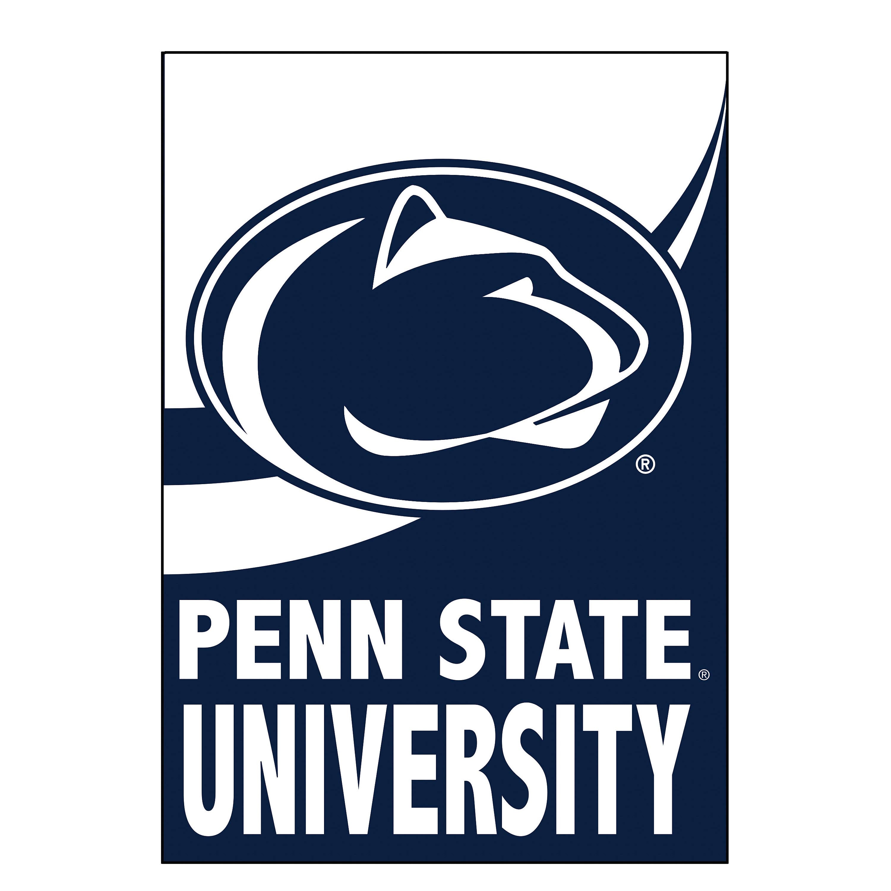 Penn State Burlap House Flag