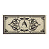 Cambridge Monogram Burlap Sassafras Switch Mat, Letter A