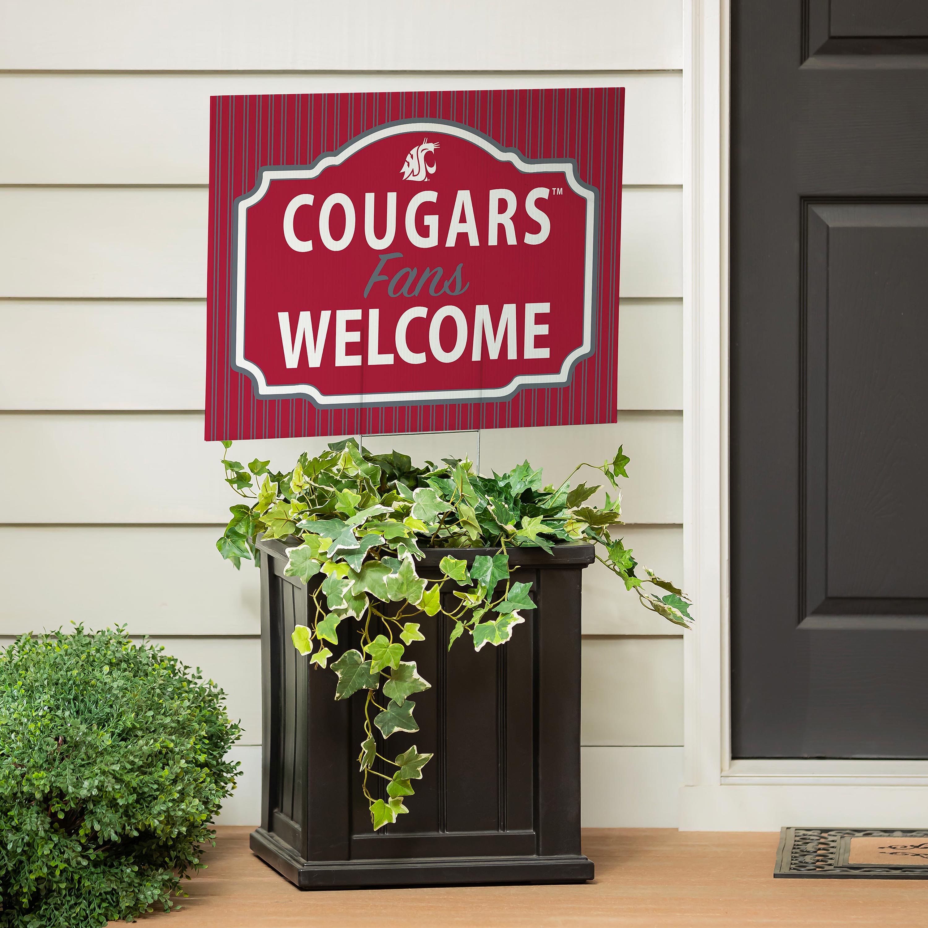 Washington State University Coroplast Yard Sign, "Fans Welcome"