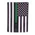 Military Thin Green Line Garden Suede Flag