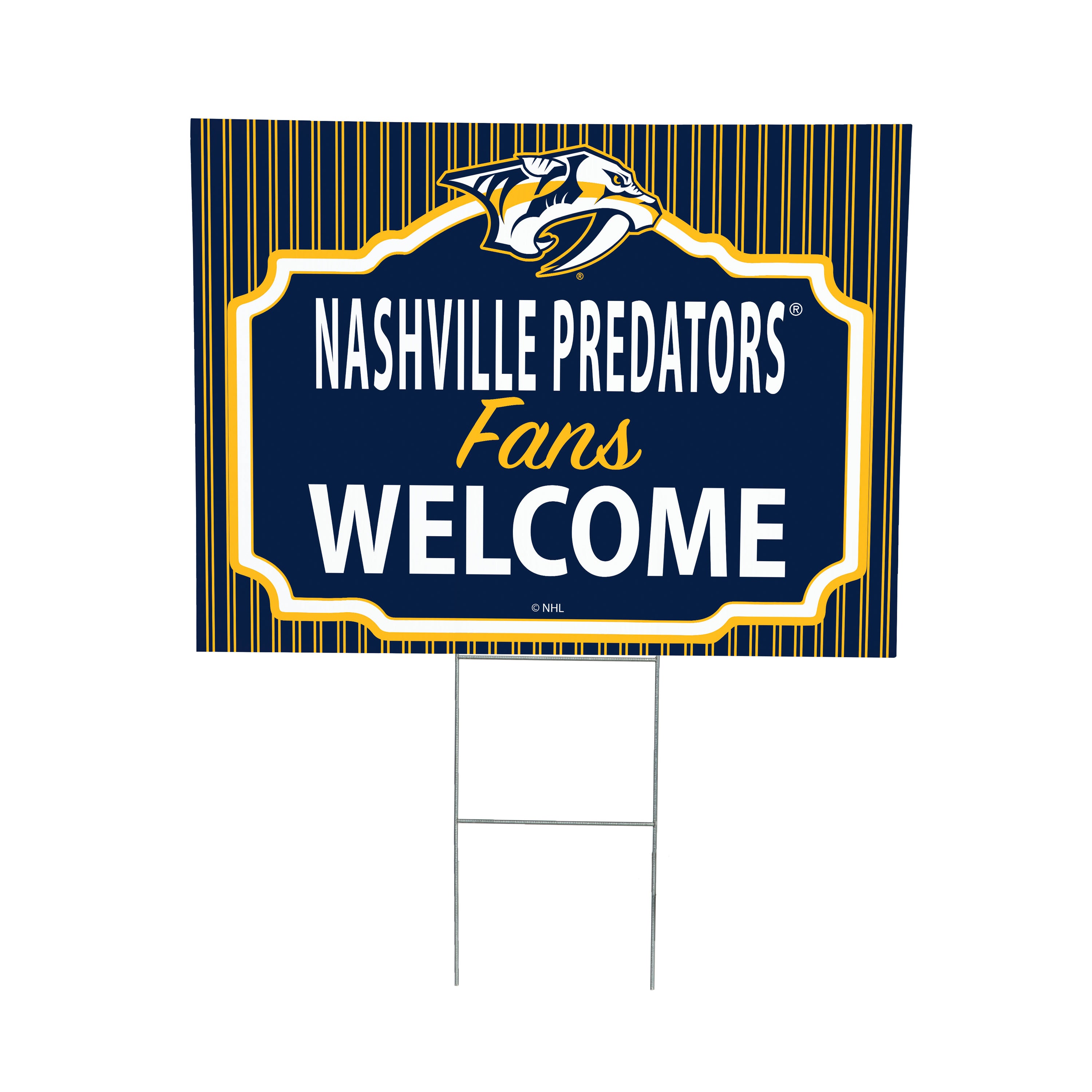 Nashville Predators Coroplast Yard Sign, "Fans Welcome"
