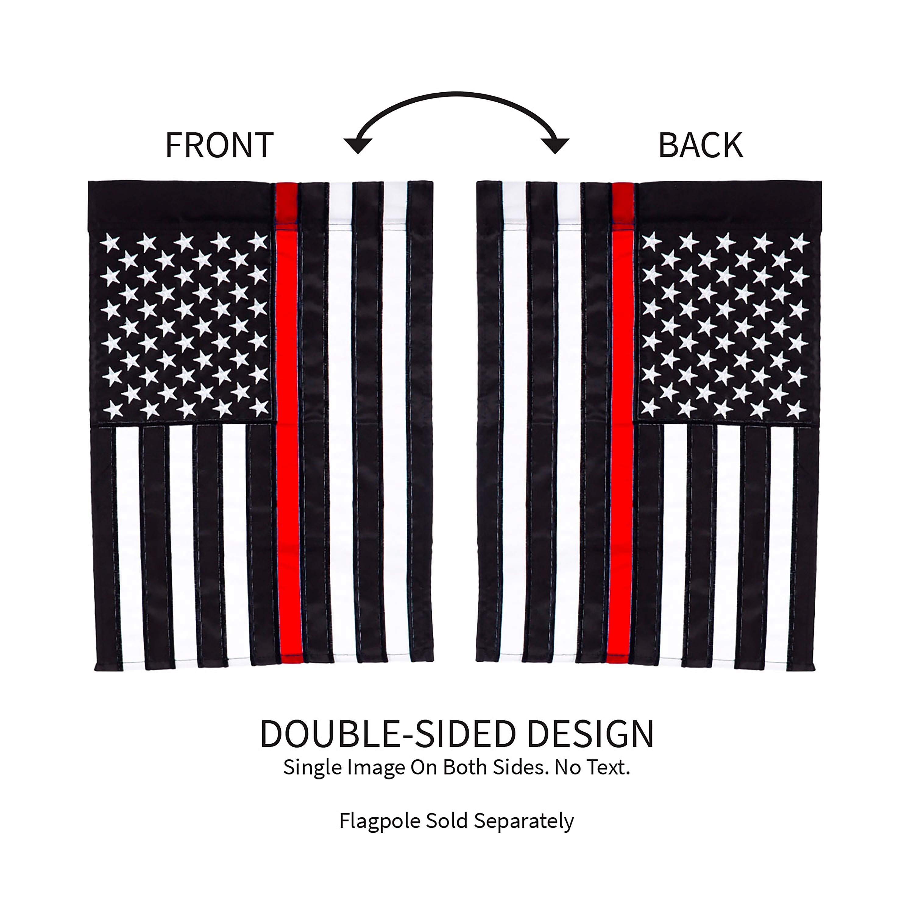 Thin Red Line House Applique Flag