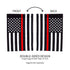 Thin Red Line House Applique Flag