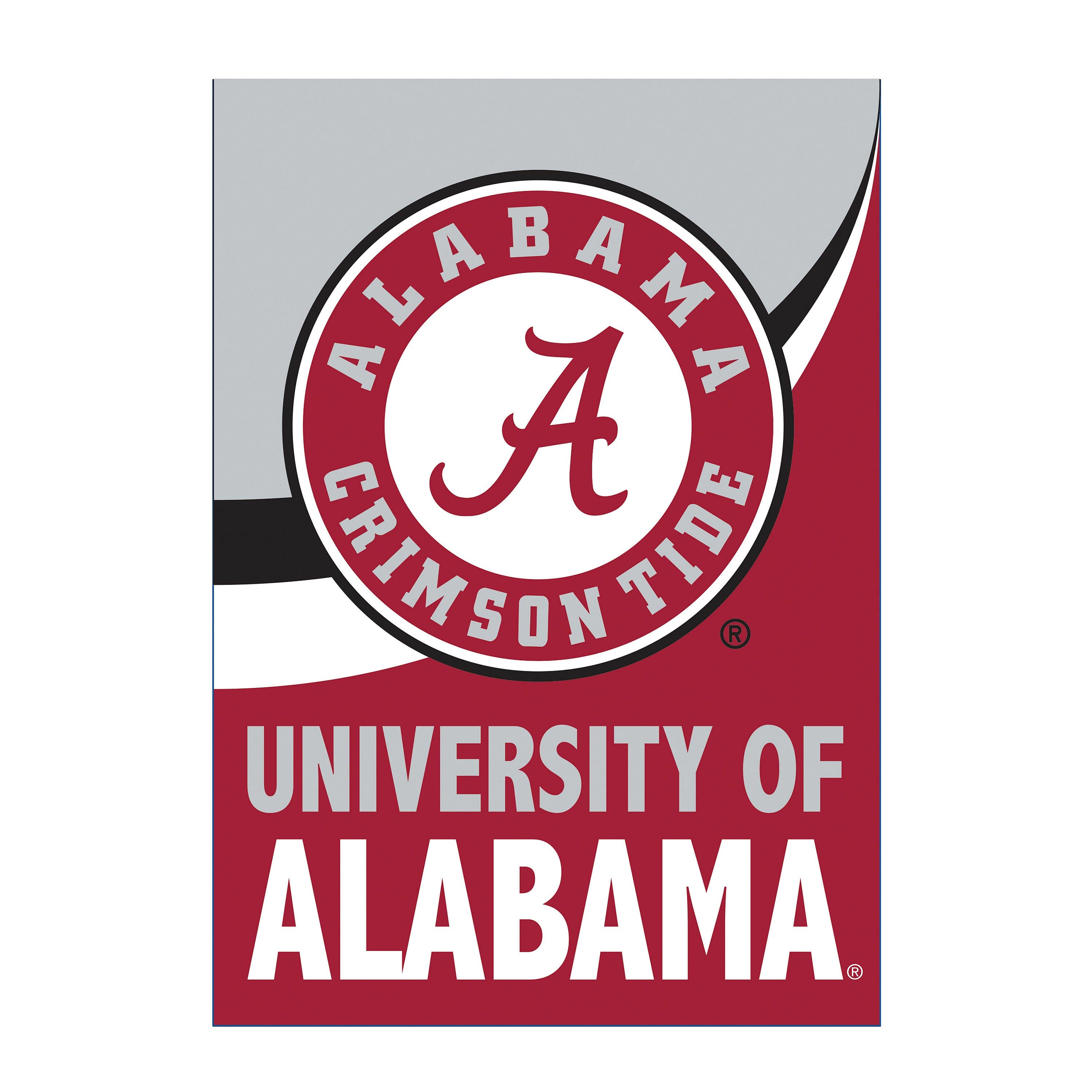University of Alabama Burlap Flag House Size