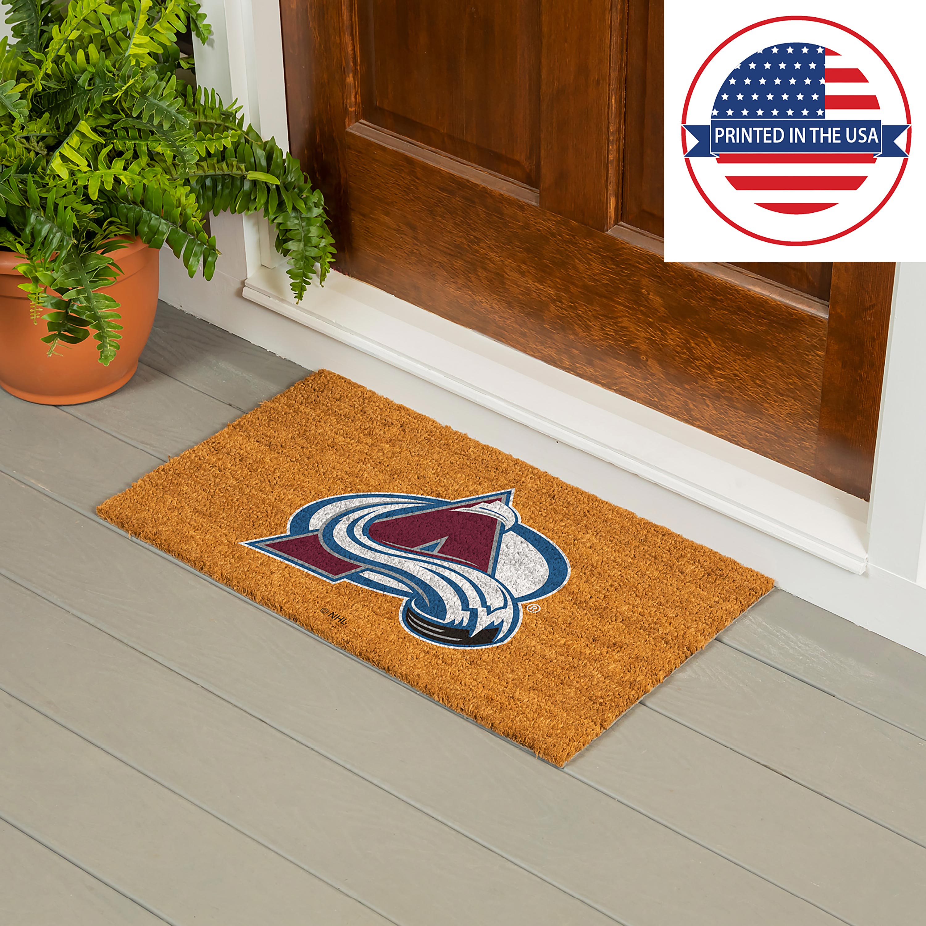 Coir Mat, 16"x28", Colorado Avalanche
