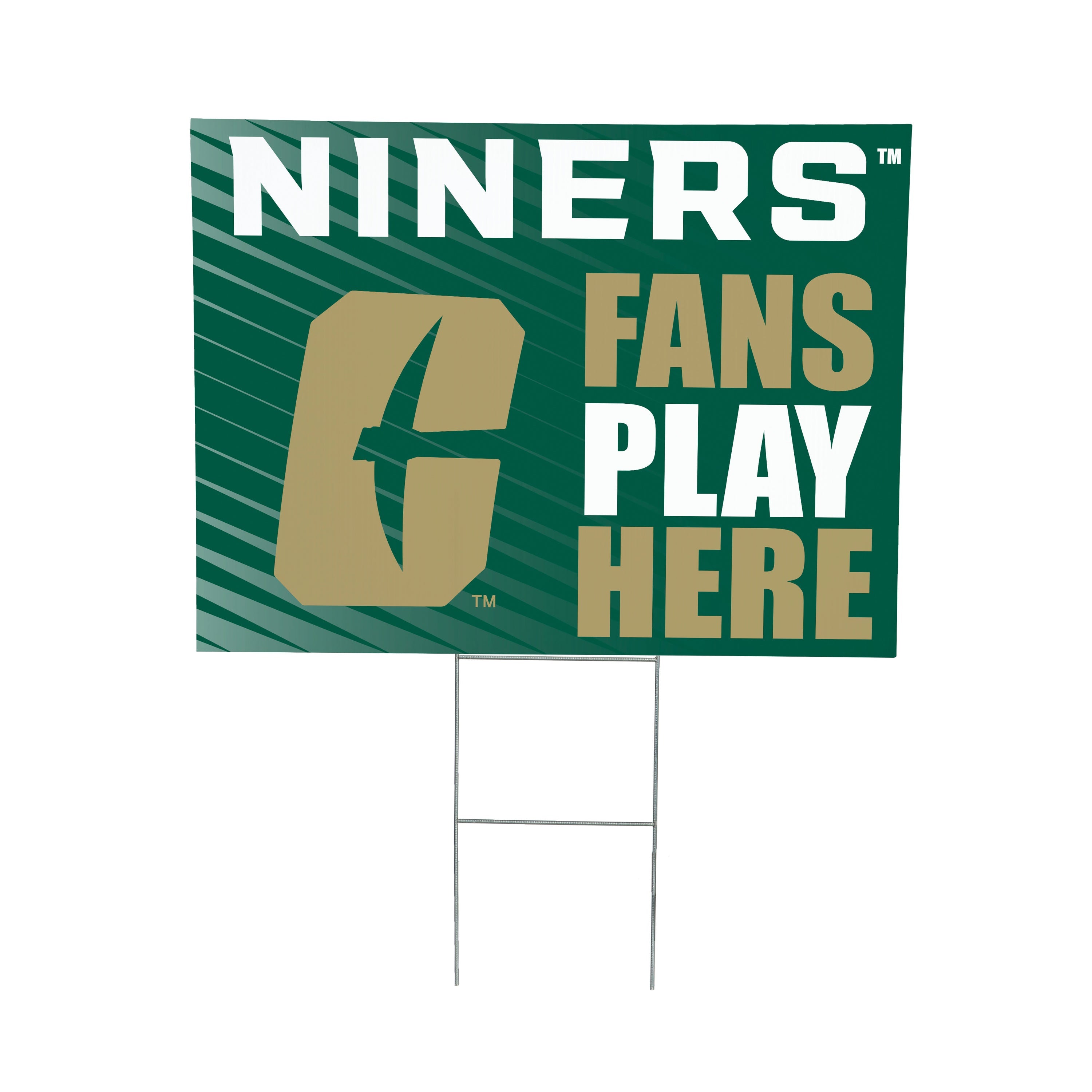 University of North Carolina/Charlotte Coroplast Yard Sign "Fans Play Here"
