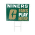 University of North Carolina/Charlotte Coroplast Yard Sign "Fans Play Here"