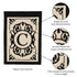 Cambridge Monogram Garden Applique Flag, Letter C