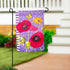 Poppy Welcome Suede Garden Flag