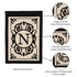 Cambridge Monogram Garden Applique Flag, Letter N