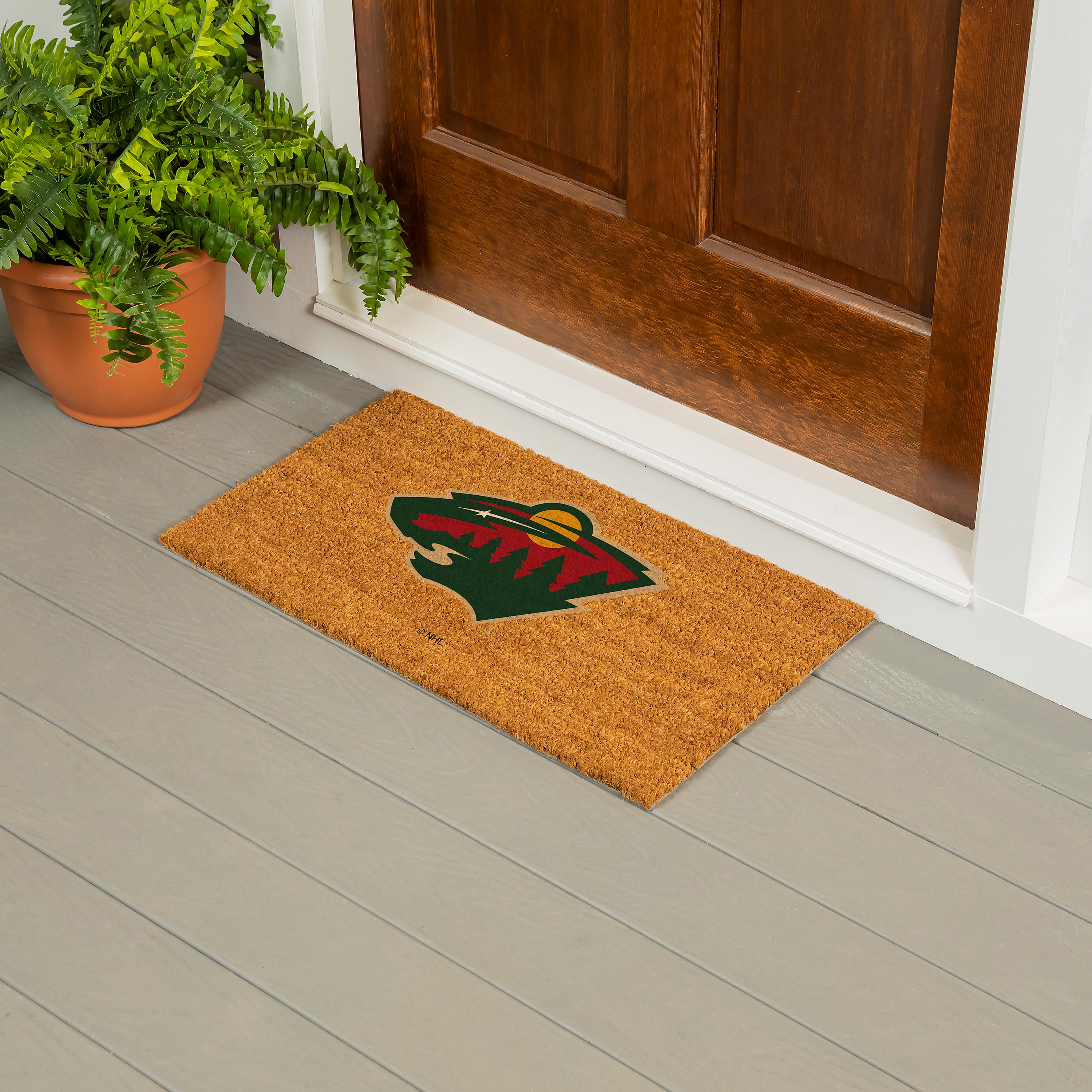 Coir Mat, 16"x28", Minnesota Wild