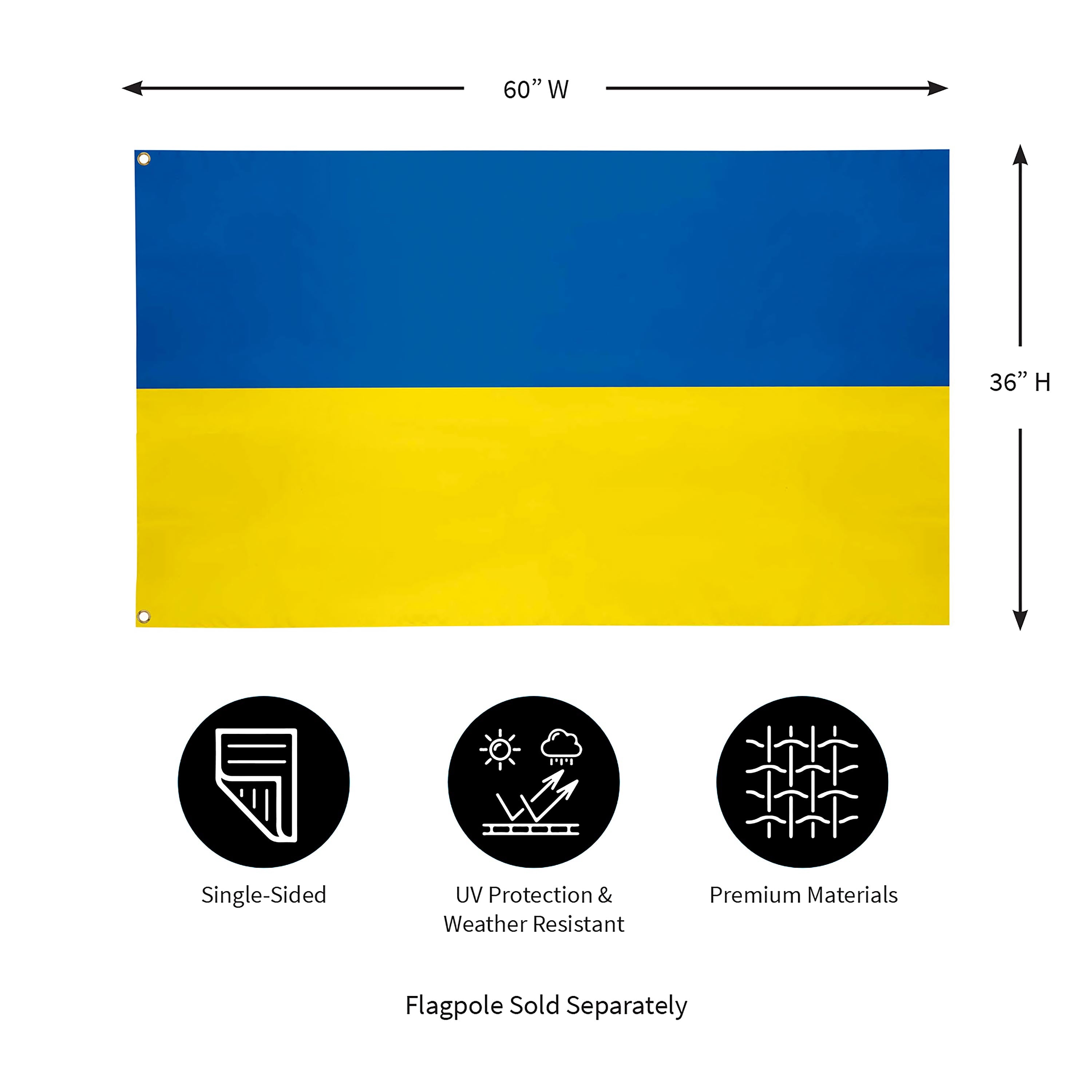 Ukraine Support, Linen Estate Flag