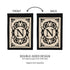 Cambridge Monogram Garden Applique Flag, Letter N