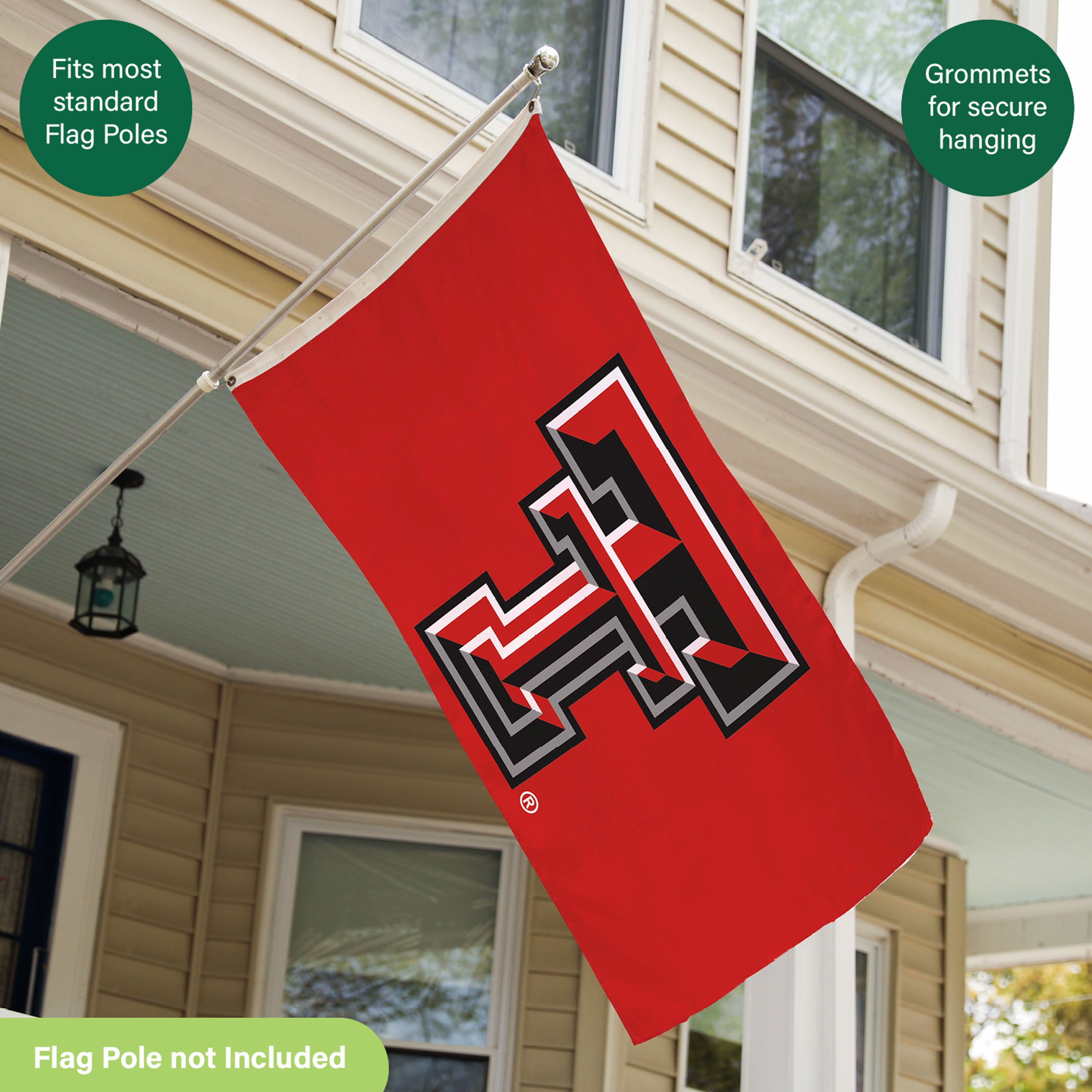 Texas Tech University Single Sided Estate Flag with 2 Grommets, 3'x5'