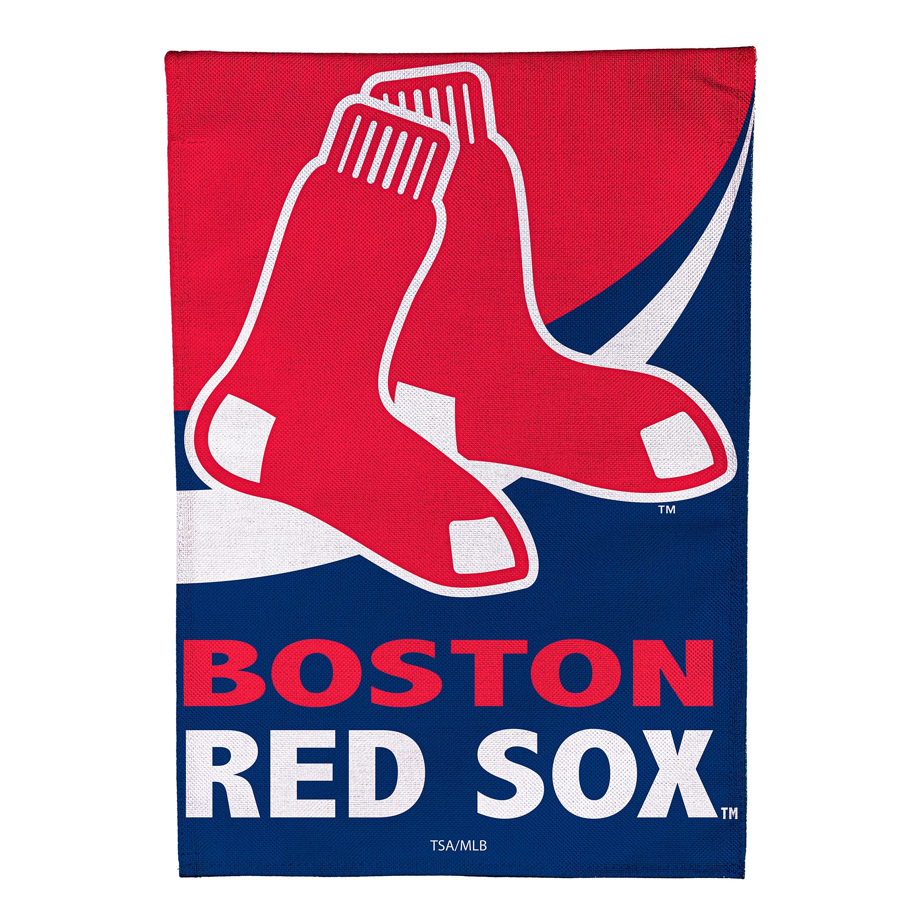 Boston Red Sox Burlap House Flag