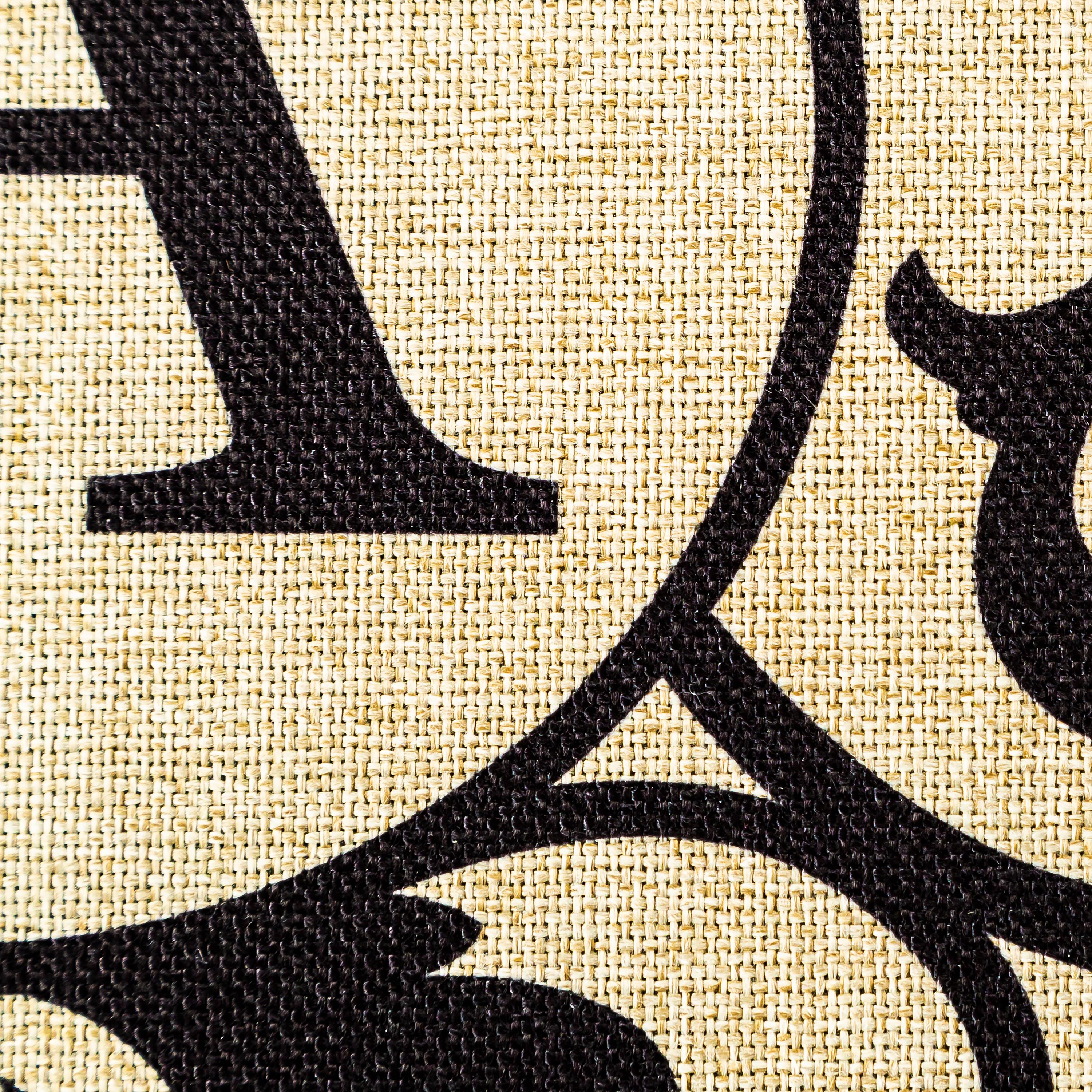 Cambridge Monogram Burlap Sassafras Switch Mat, Letter A