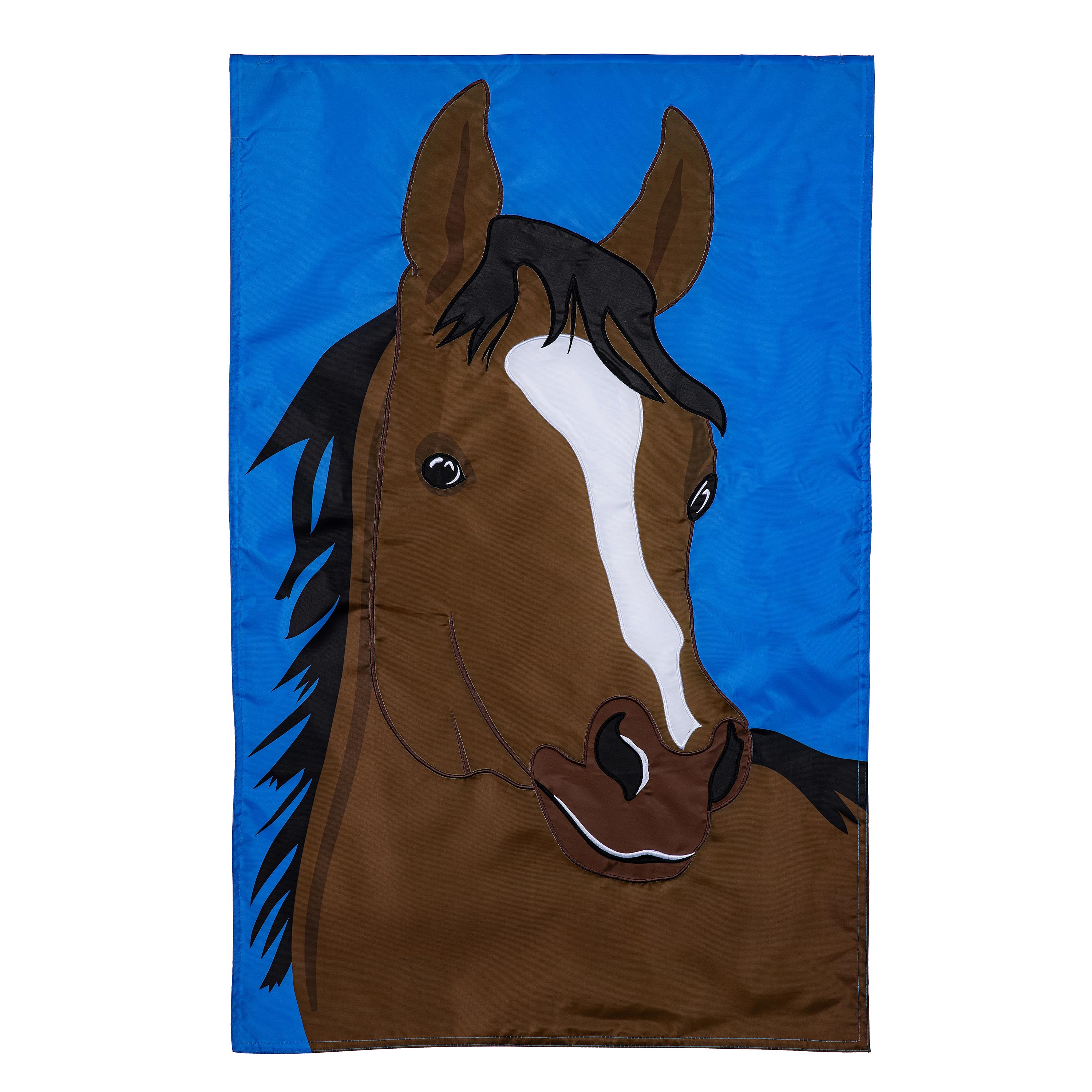 Single Horse Basic Applique House Flag