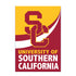 University of Southern California Burlap Flag House Size