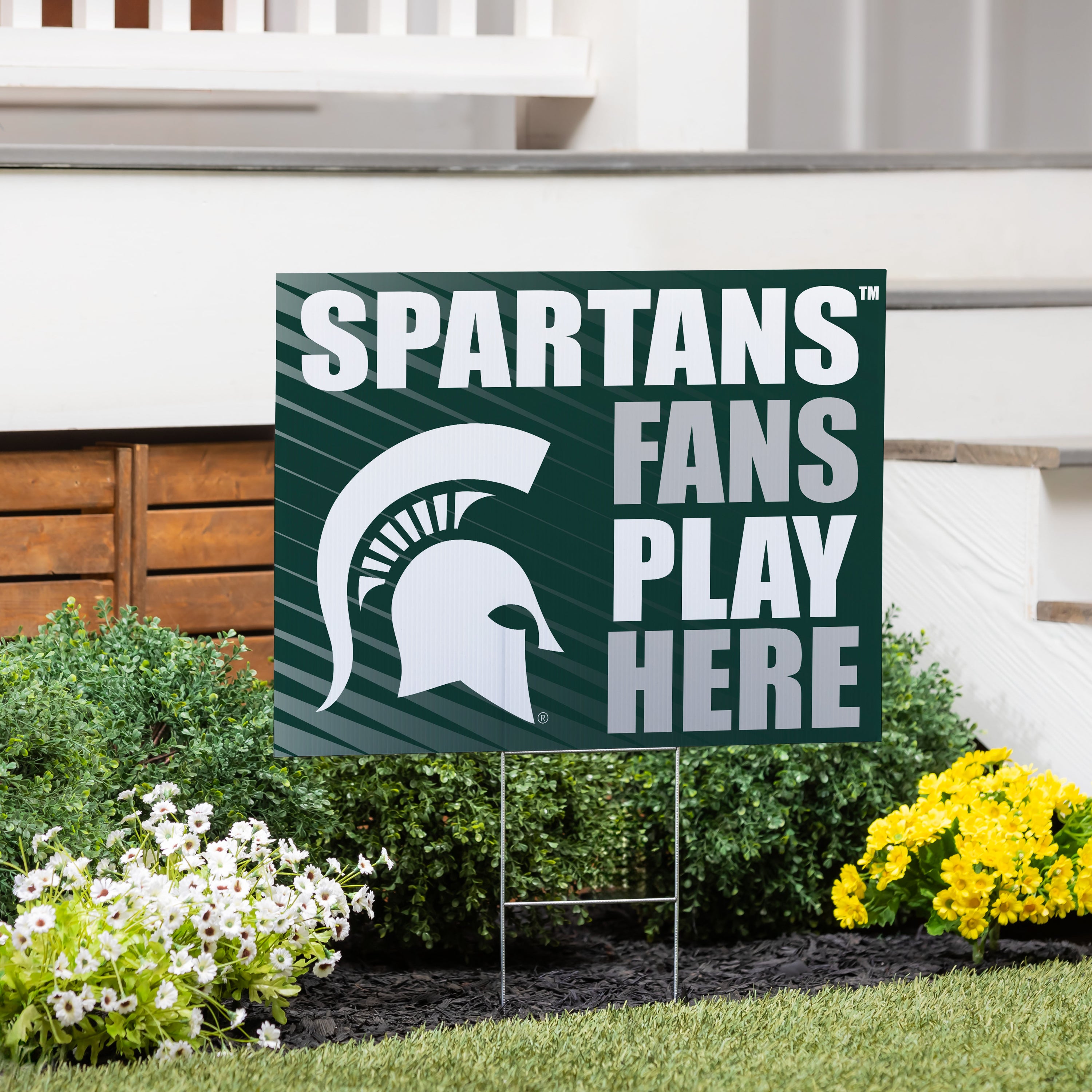 Michigan State University Coroplast Yard Sign "Fans Play Here"