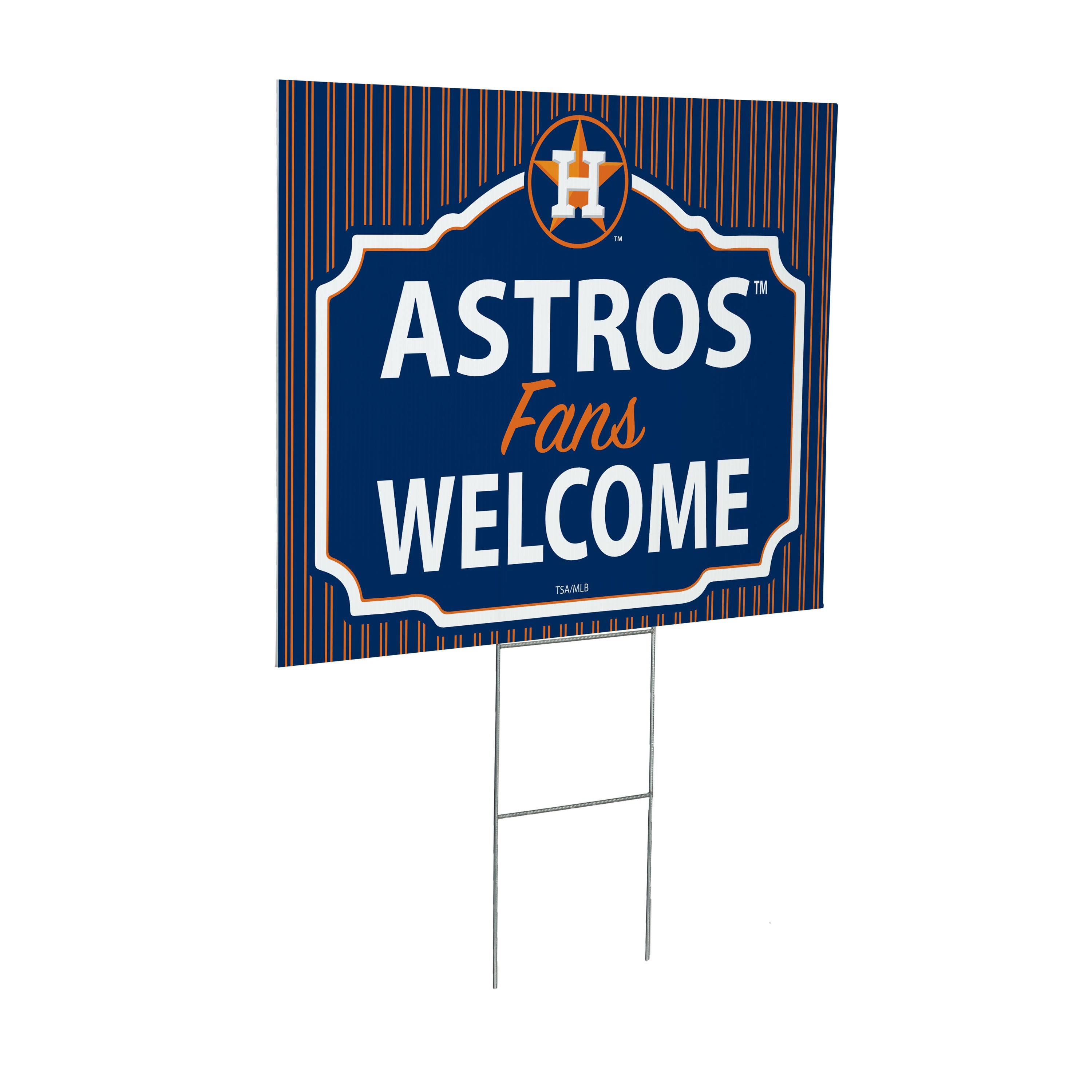 Houston Astros Coroplast Yard Sign, "Fans Welcome"
