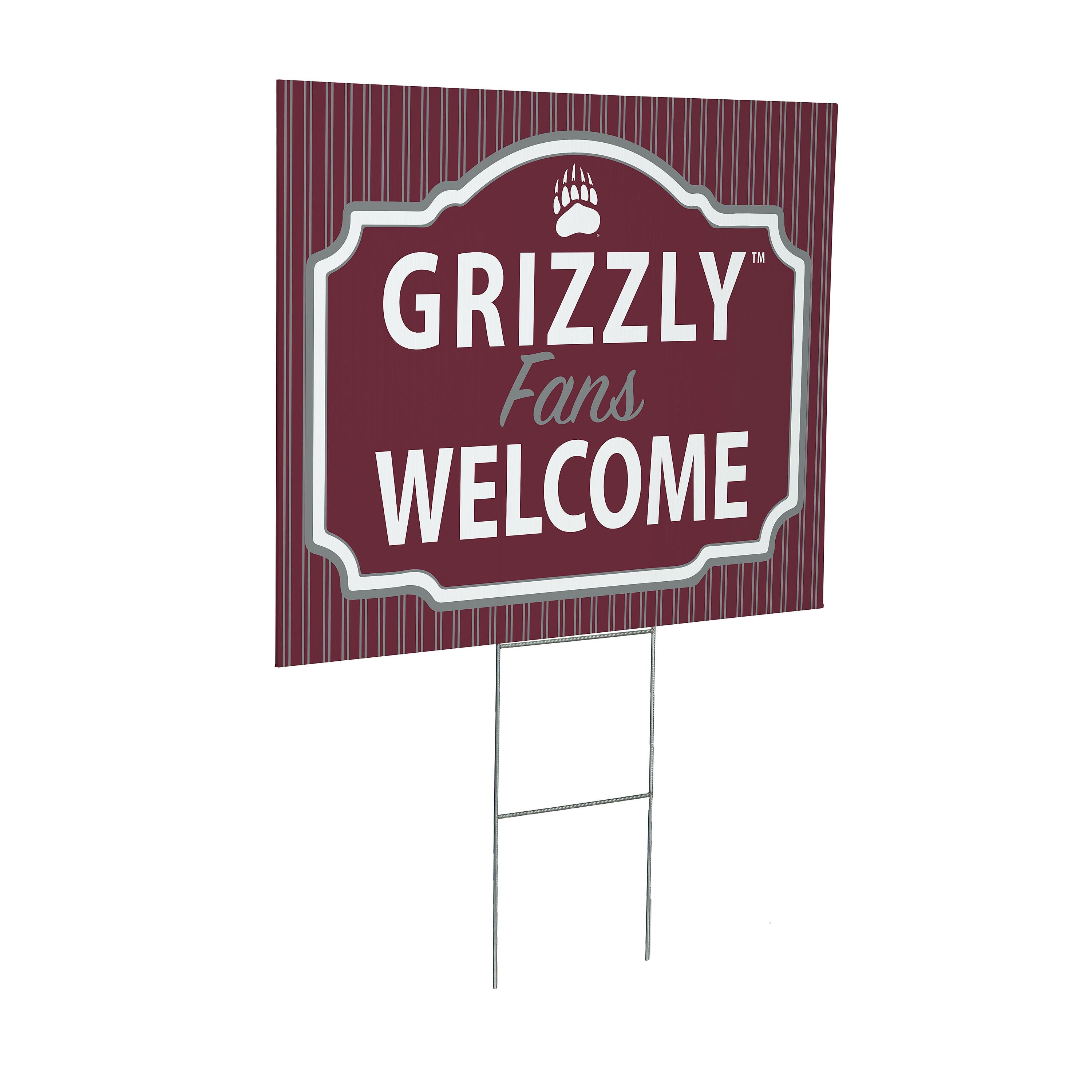 University of Montana Coroplast Yard Sign, "Fans Welcome"
