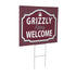 University of Montana Coroplast Yard Sign, "Fans Welcome"