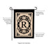 Cambridge Monogram Garden Applique Flag, Letter R