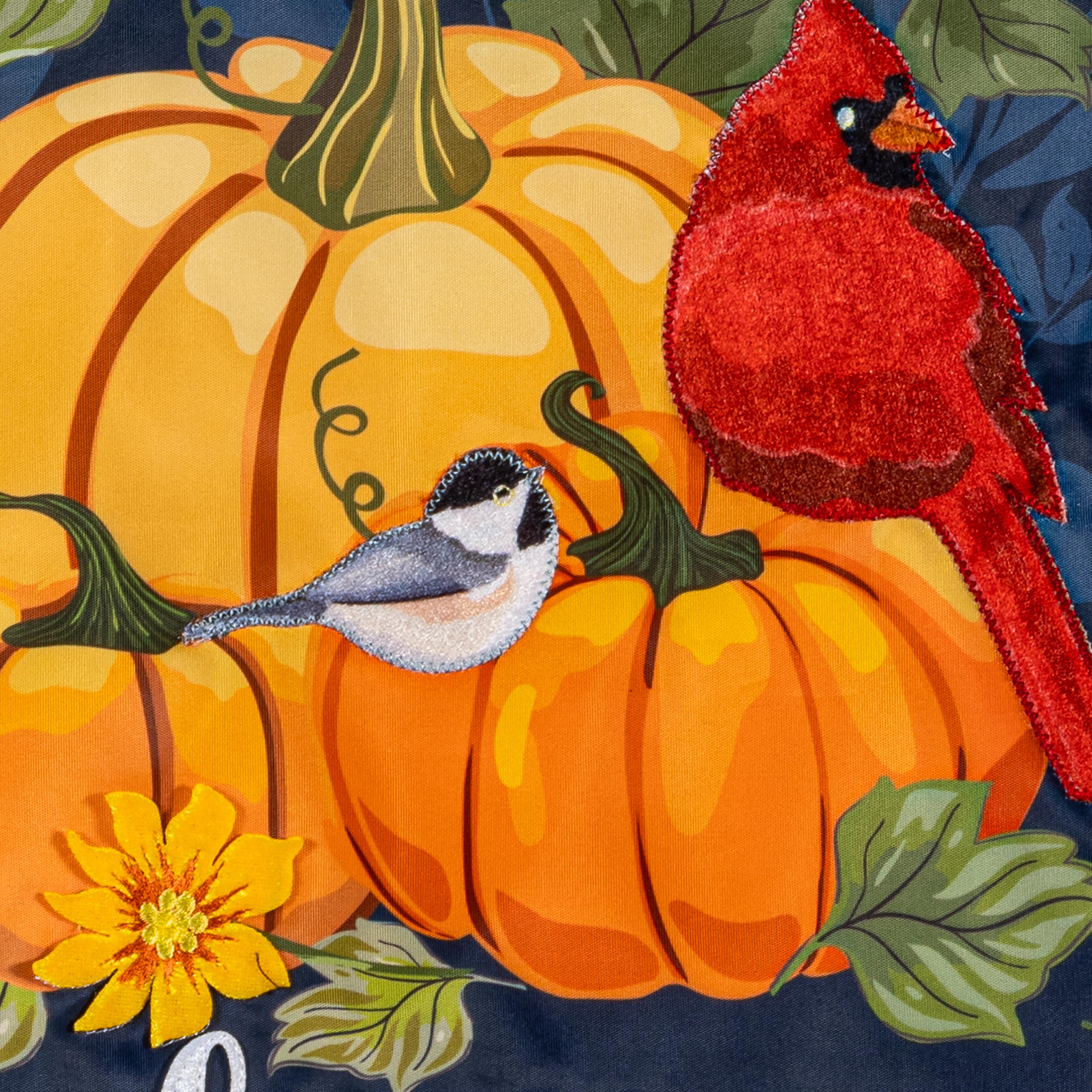 Welcome Friends of Fall  Applique Garden Flag